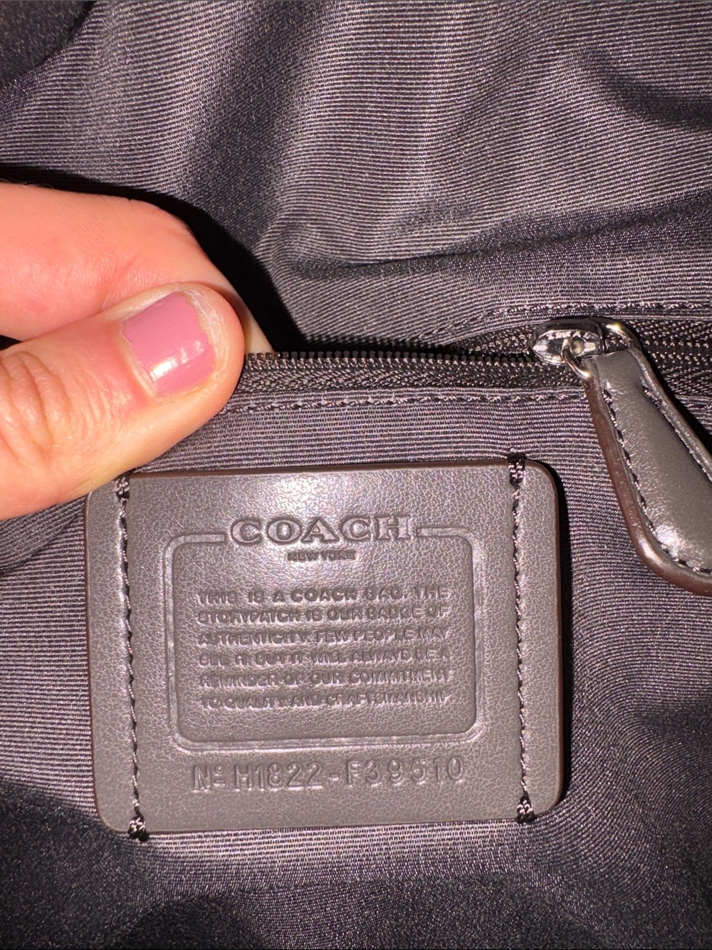 Coach Metallic Rose Gold Signature Mini Backpack - Picture 5 of 8